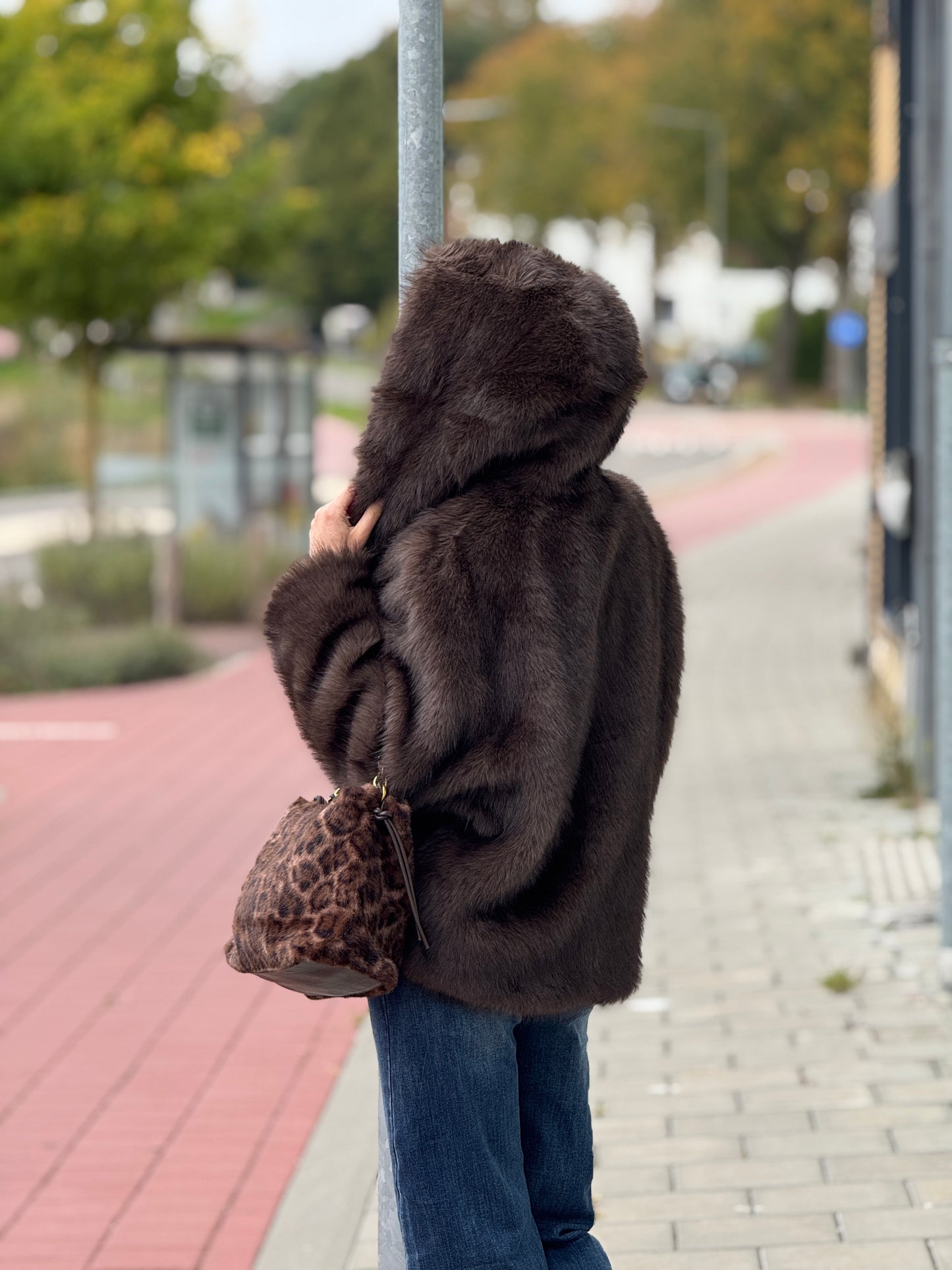FAKE FUR Jacket - Bruin