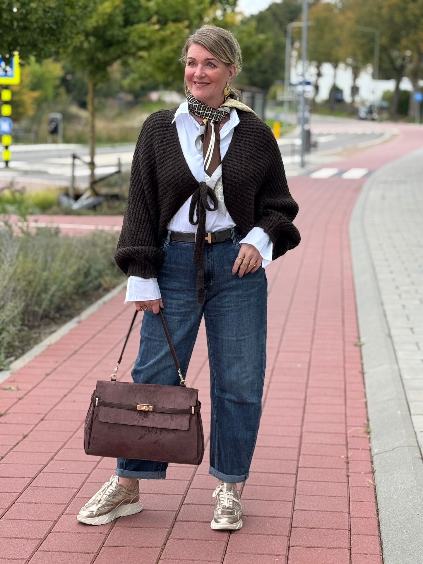 VLINDER Vest - Donkerbruin