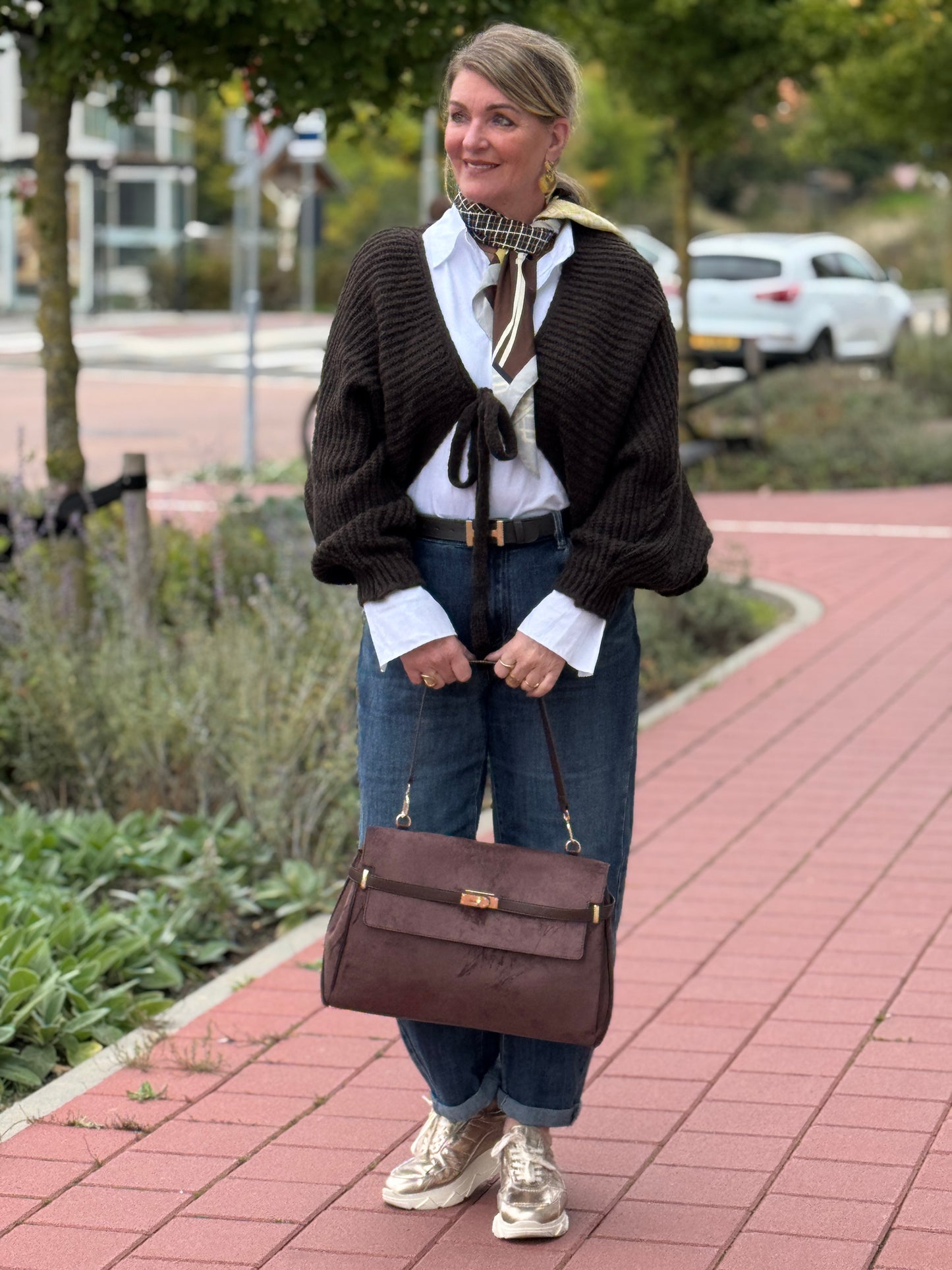 VLINDER Vest - Donkerbruin