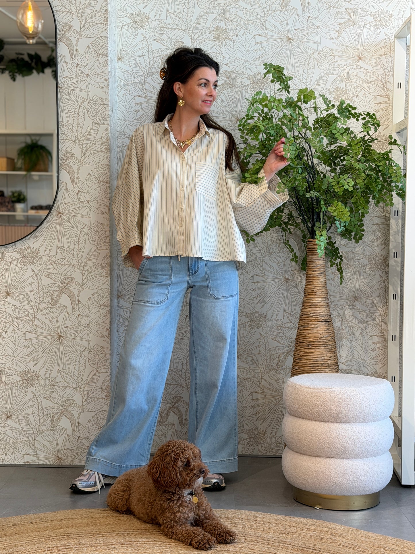 BACKY Blouse - Geel Gestreept