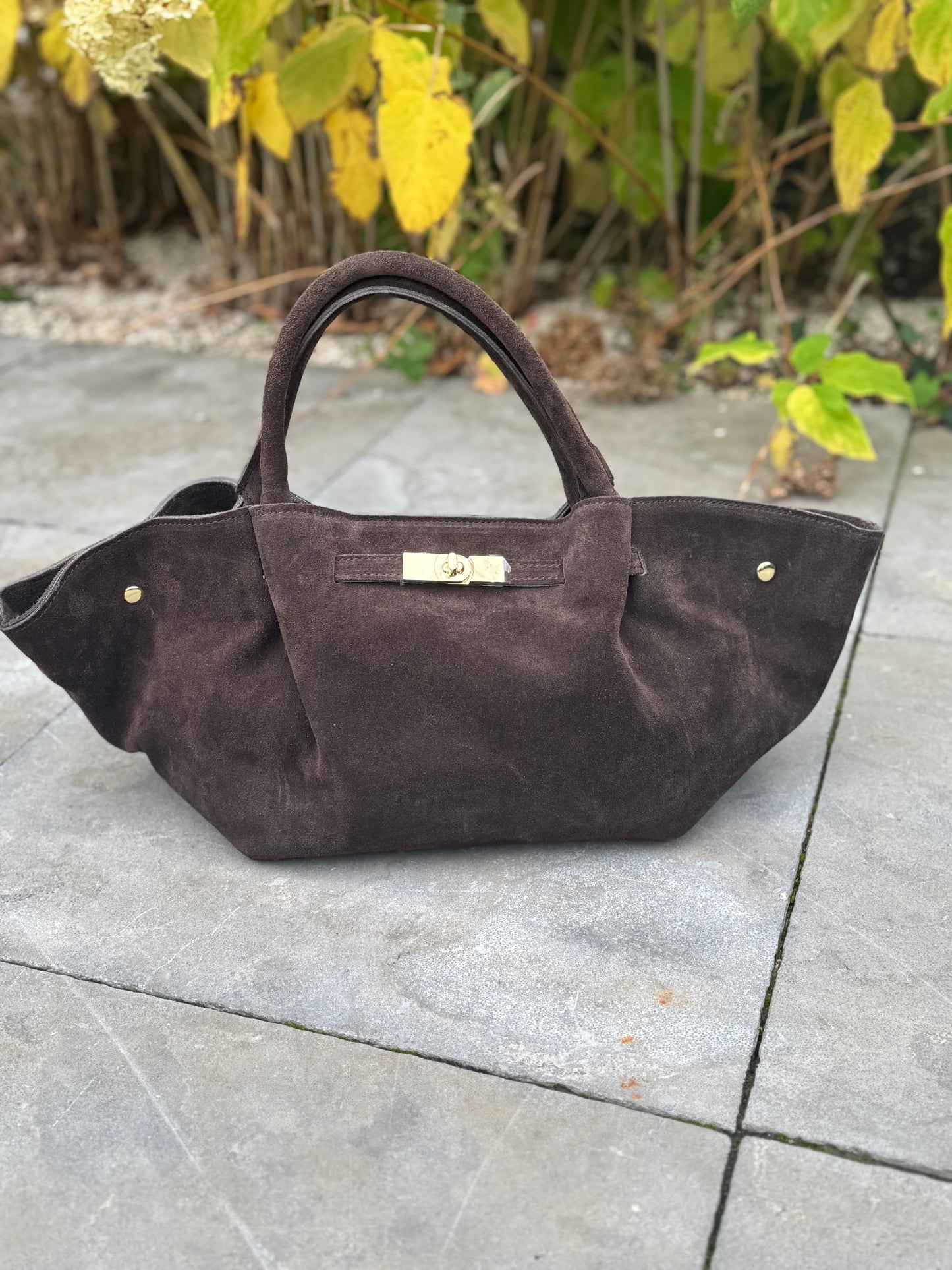 HERMIEN TAS Bruin suedine