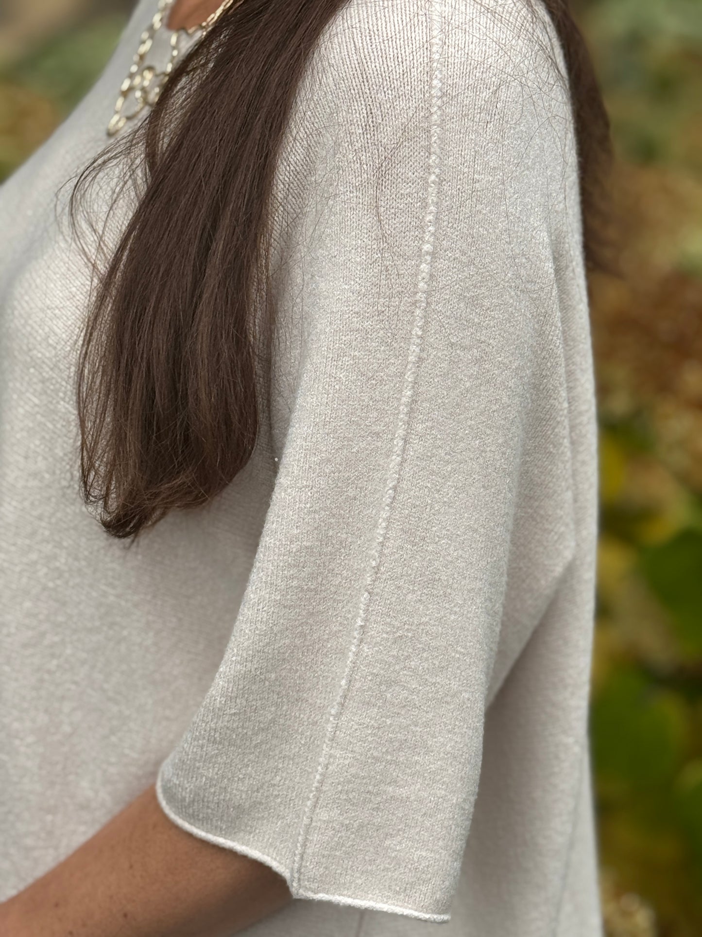BASIC SLEEVE TOP - Ecru