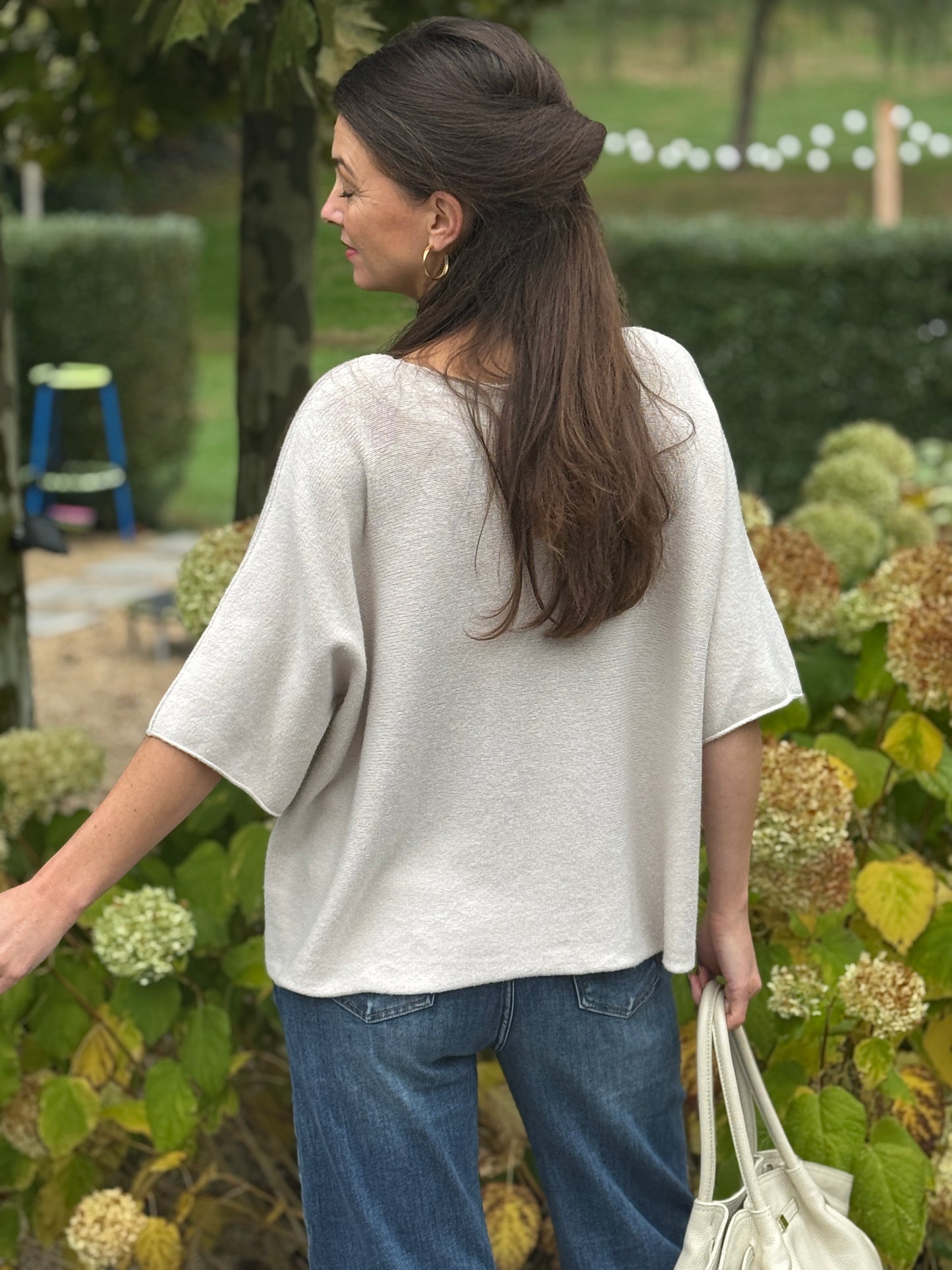 BASIC SLEEVE TOP - Ecru