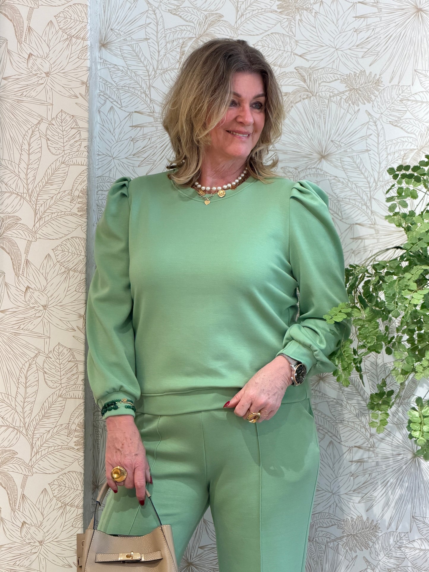 JULIE Puf Co-Ord Set - Groen