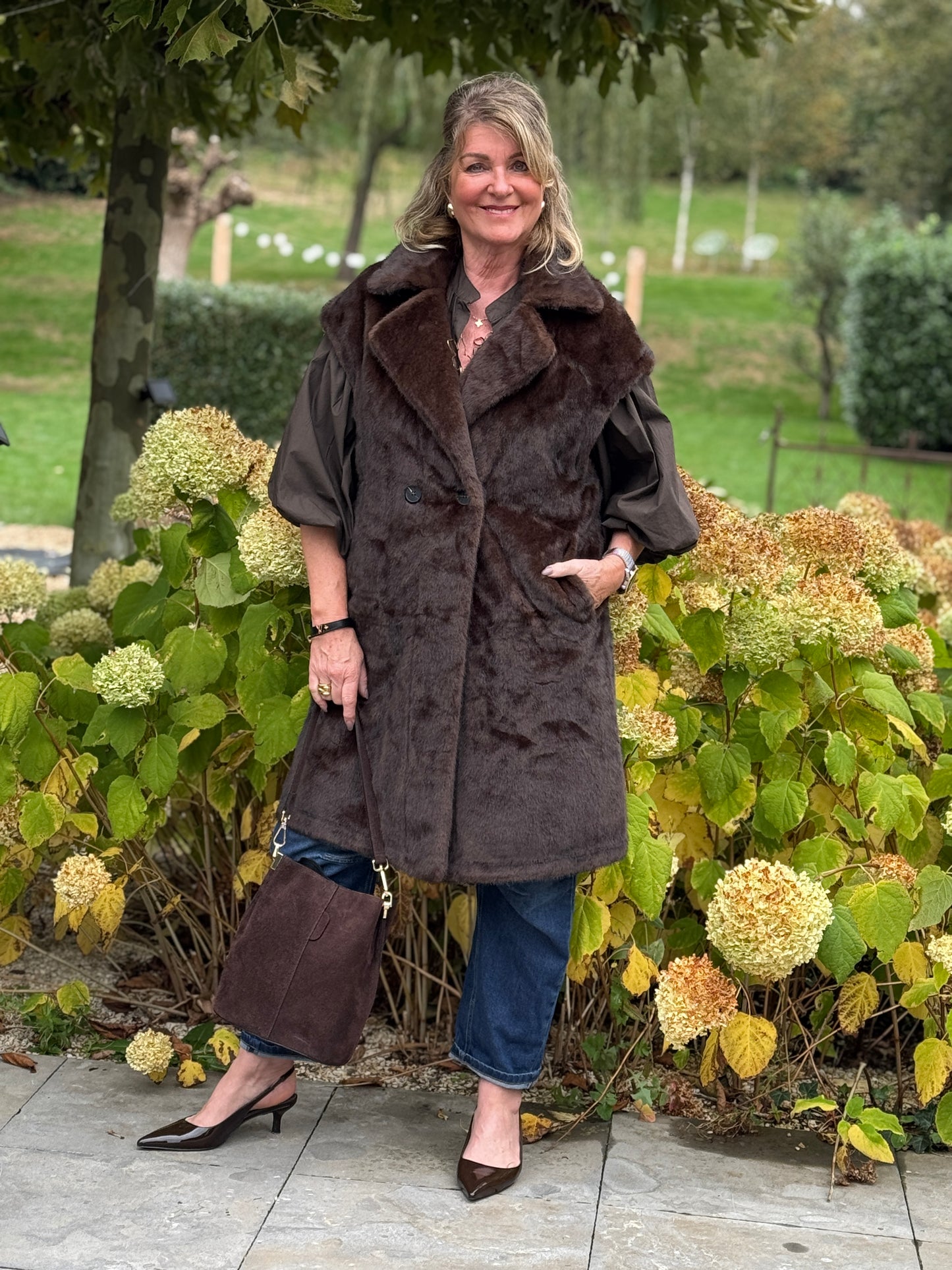 FASCINATE GILET - Bruin