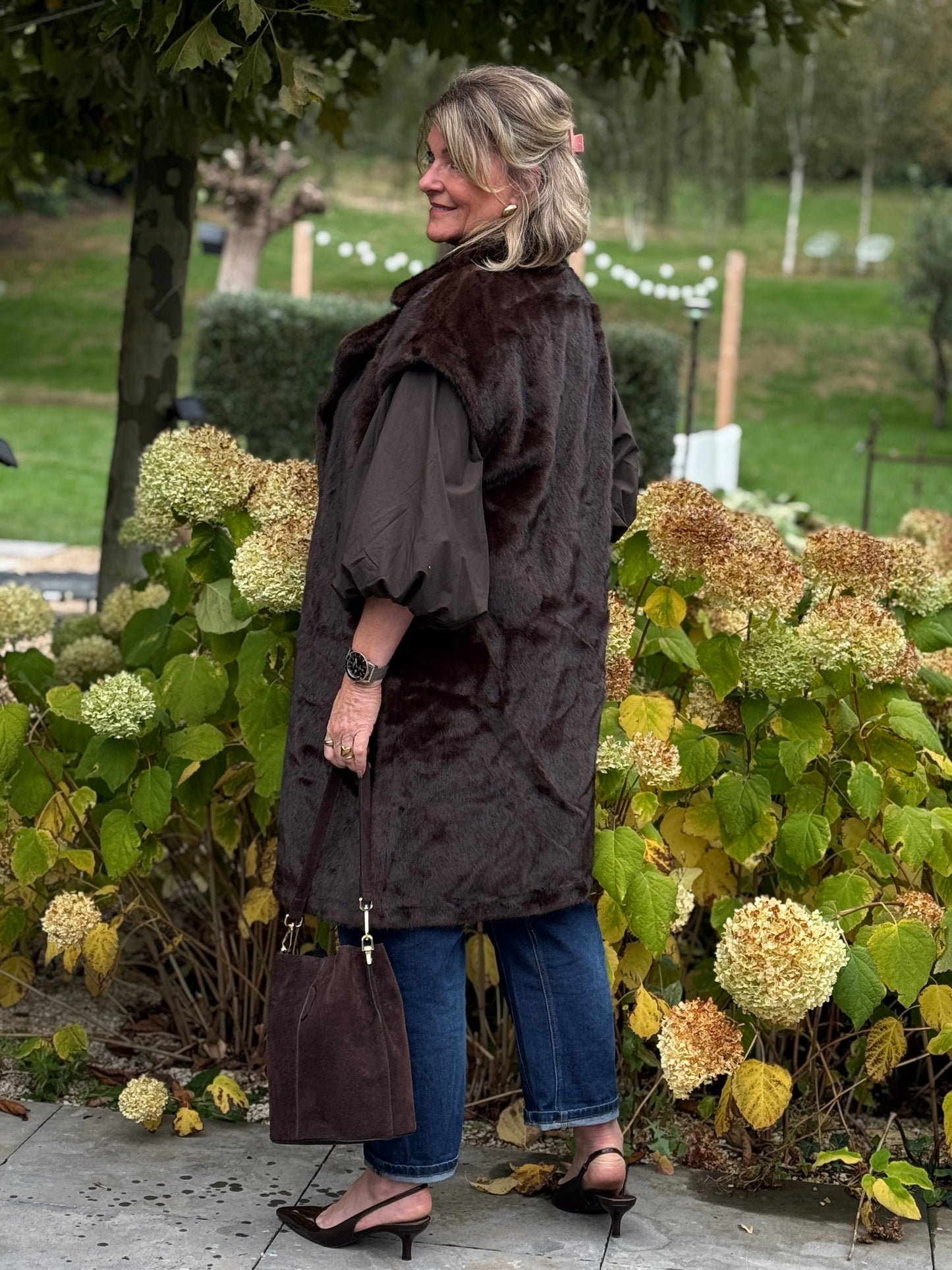 FASCINATE GILET - Bruin