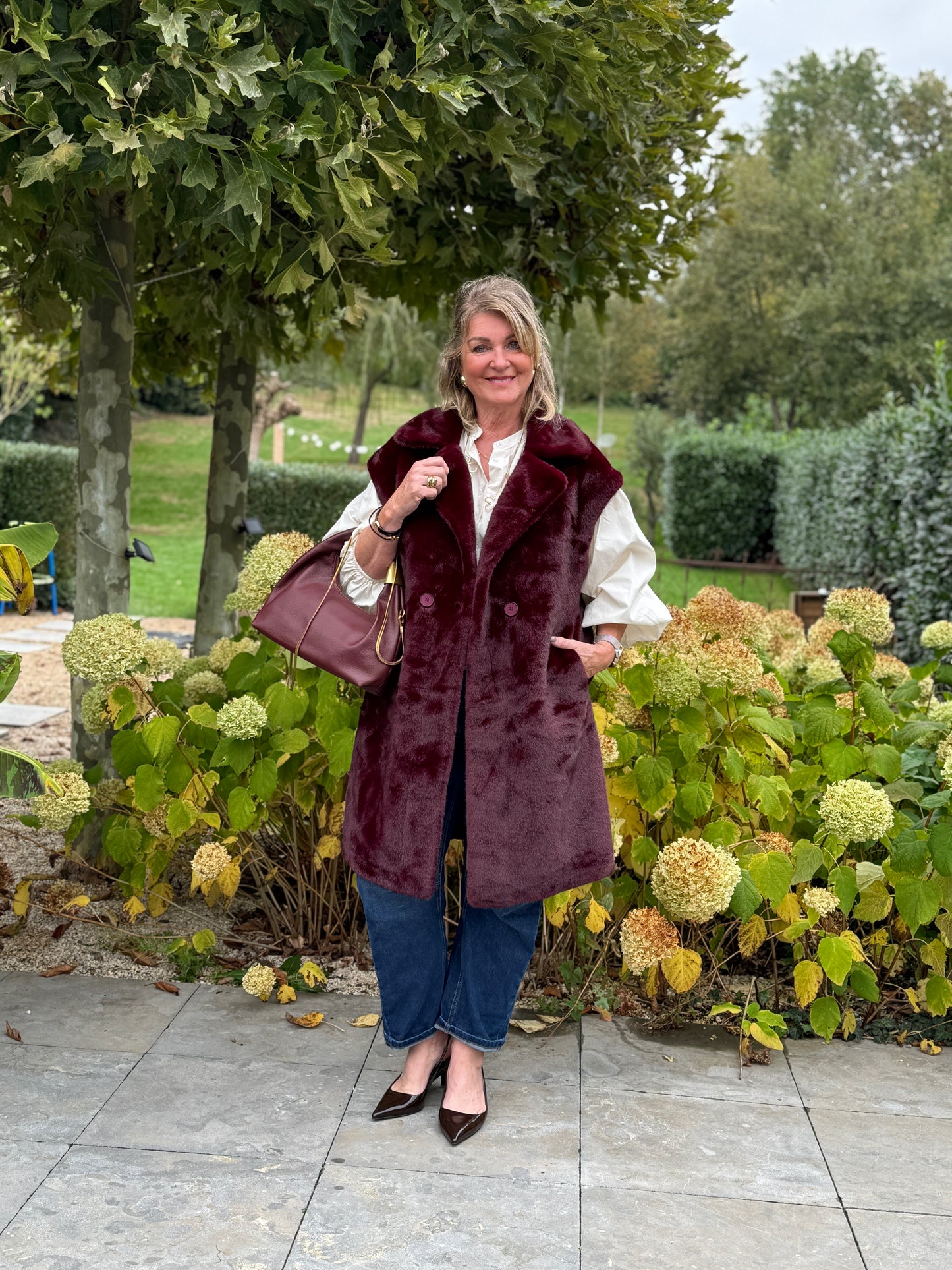 FASCINATE GILET - Bordeaux