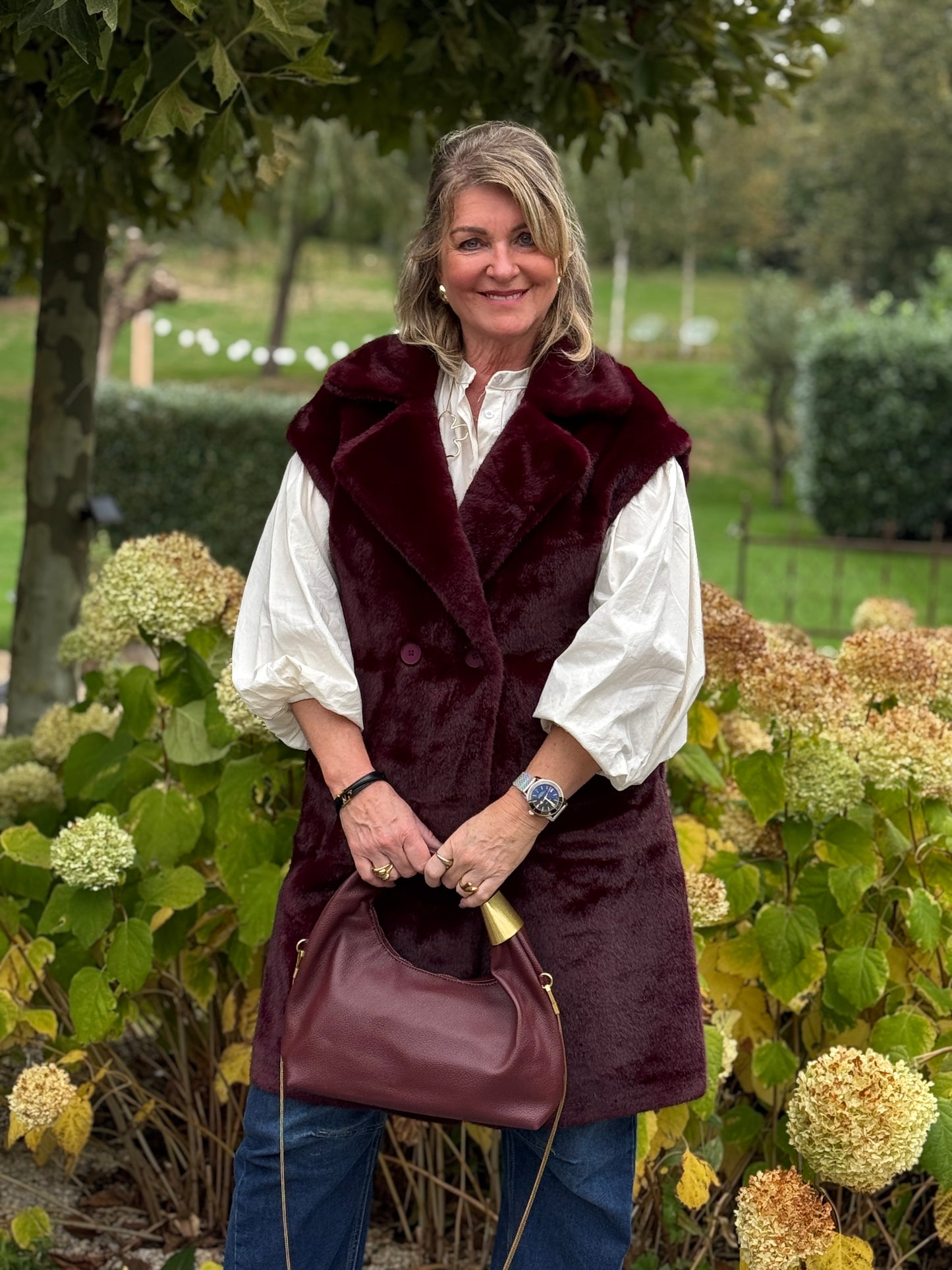 FASCINATE GILET - Bordeaux