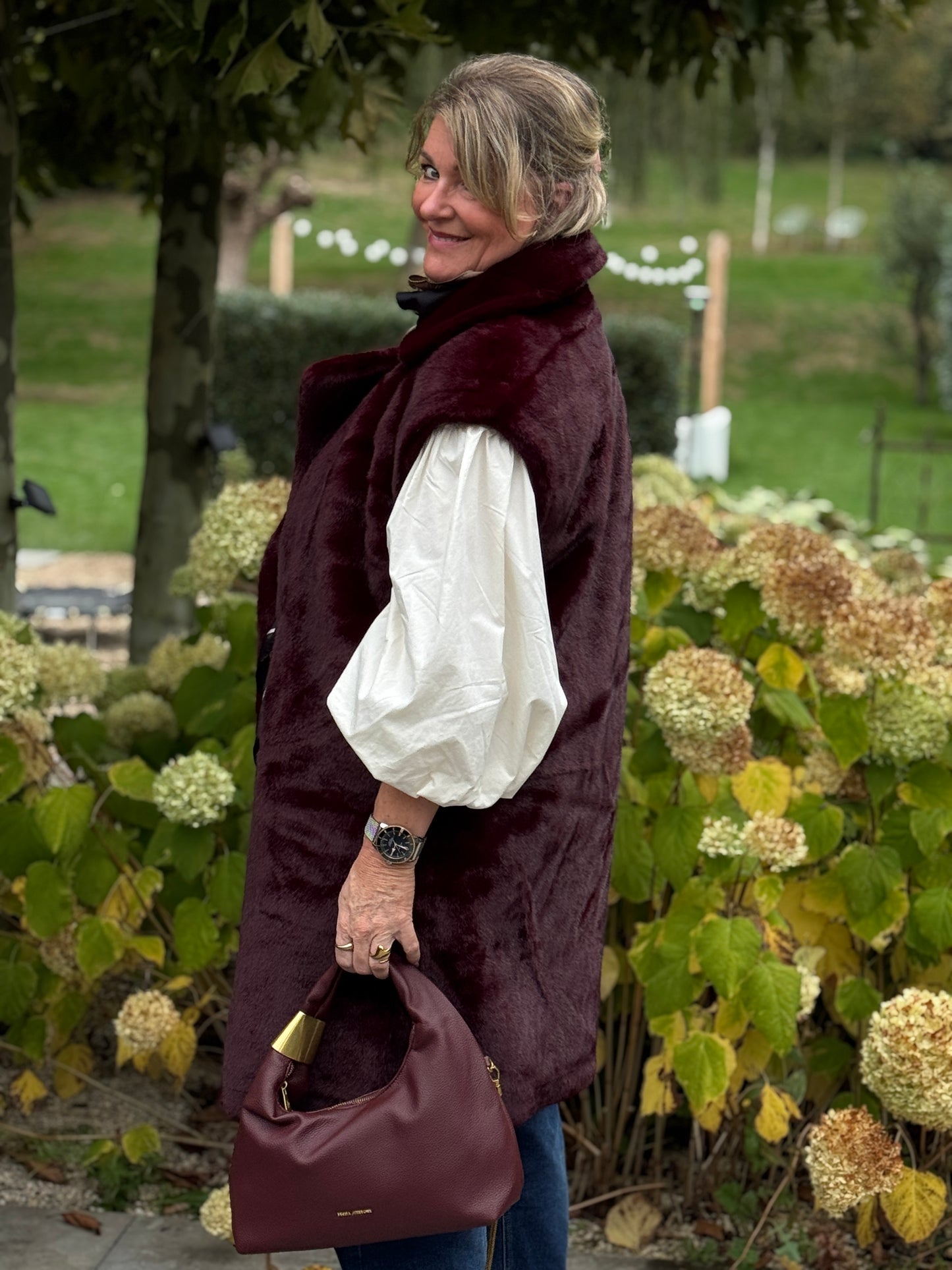 FASCINATE GILET - Bordeaux