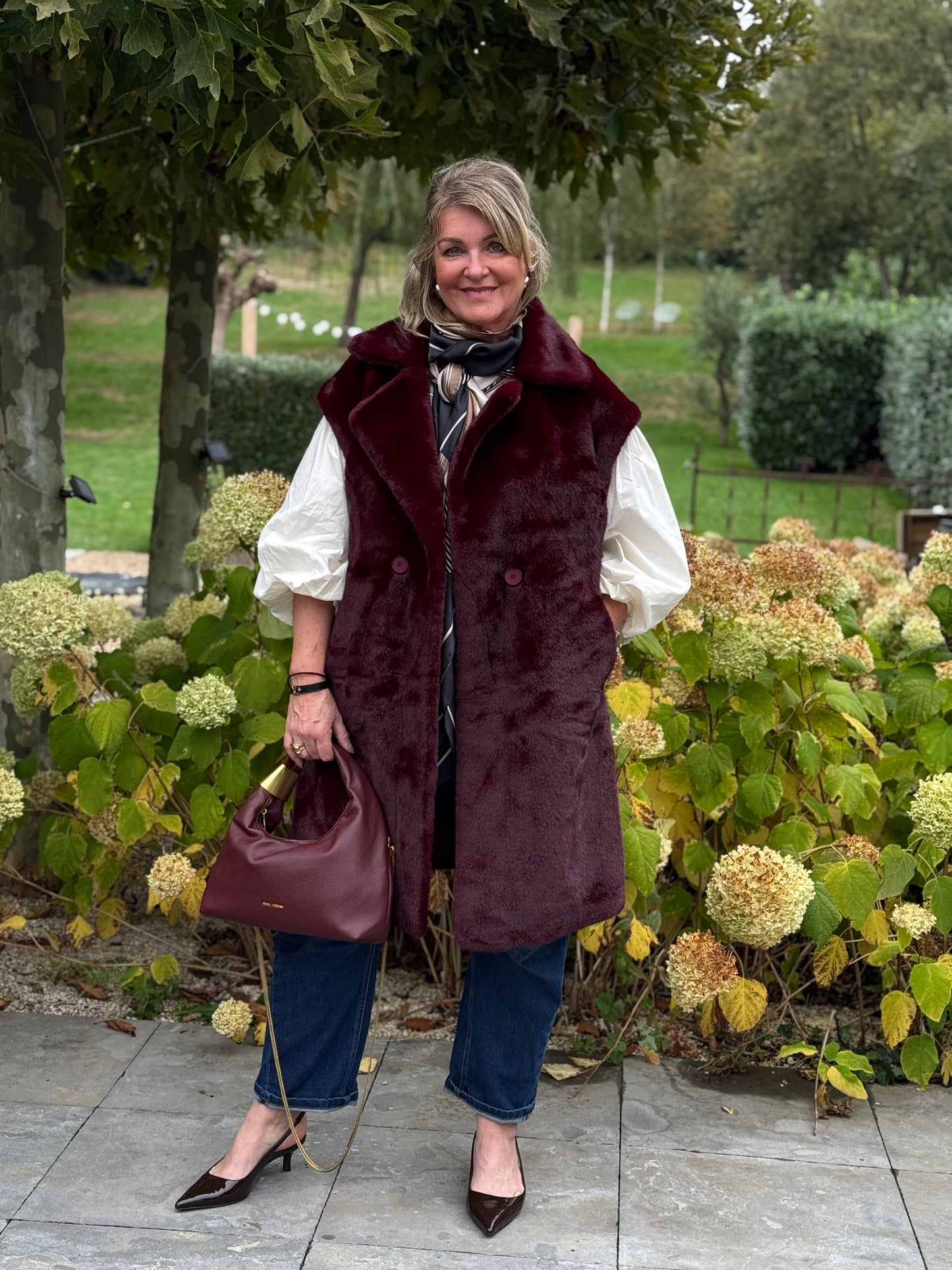 FASCINATE GILET - Bordeaux