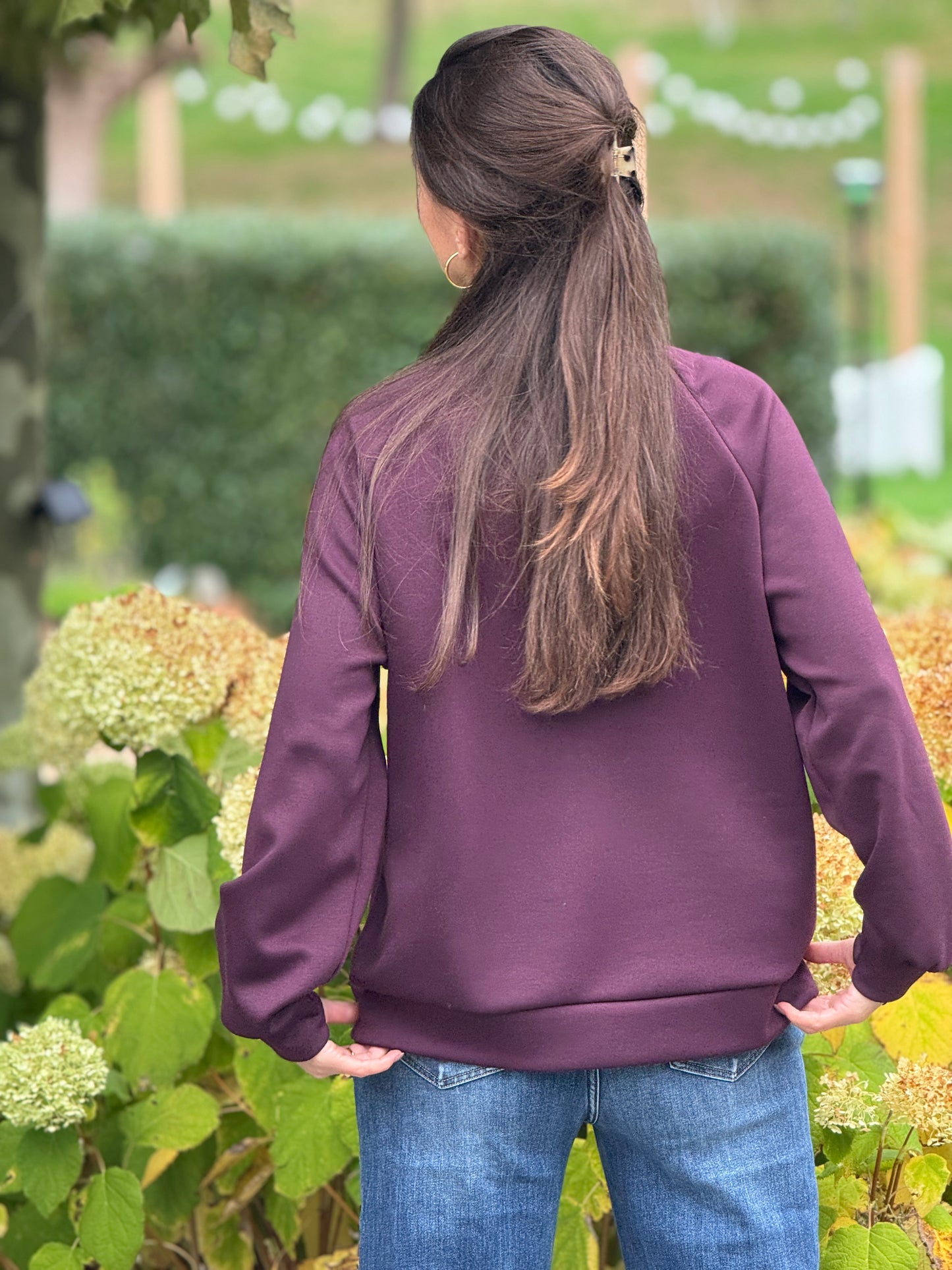 BASIC SWEATER - Bordeaux