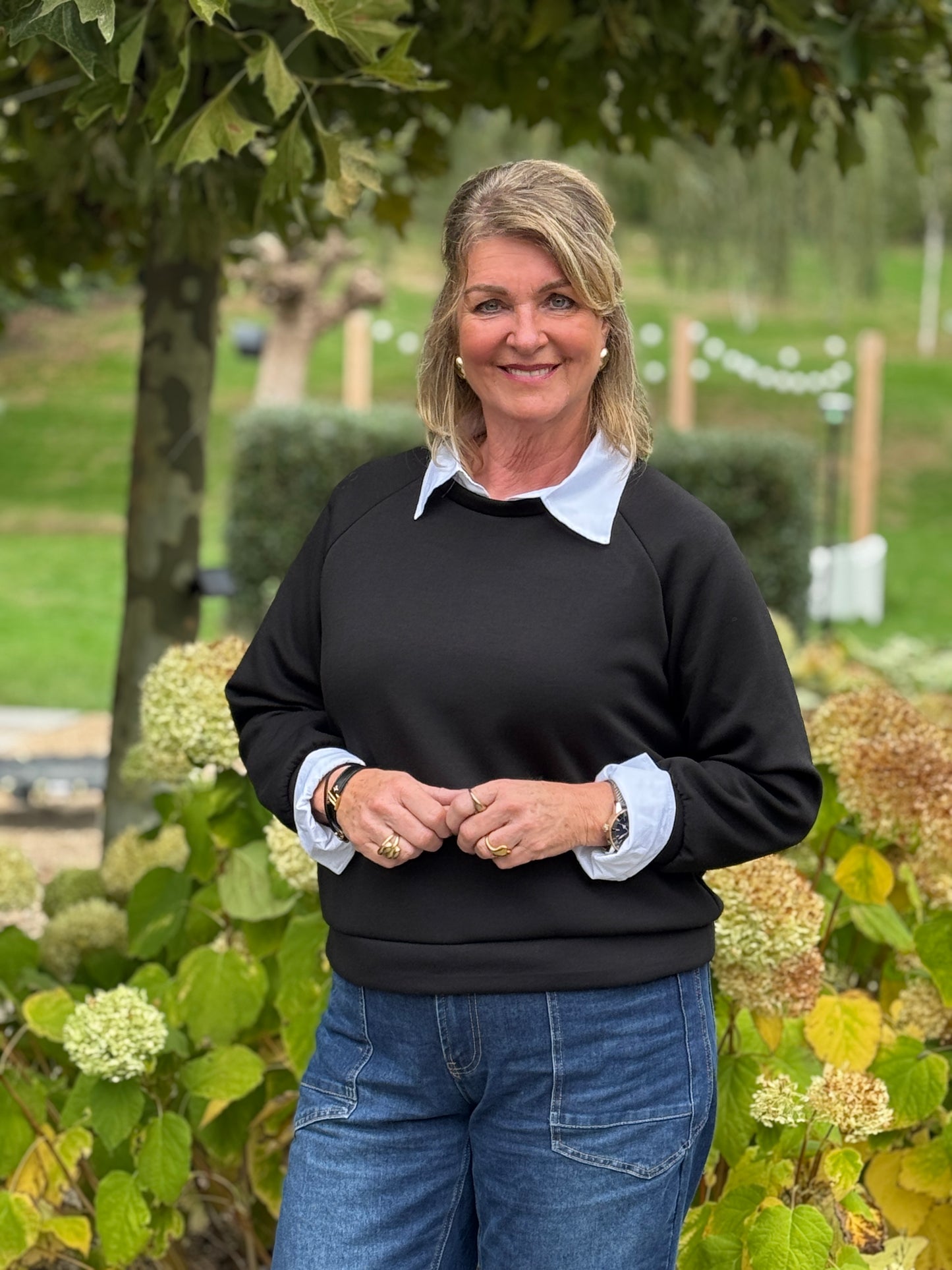 BASIC SWEATER - Zwart