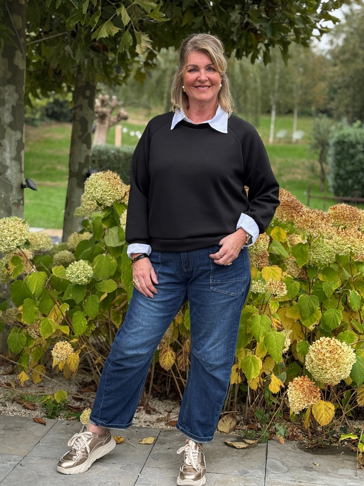 BASIC SWEATER - Zwart