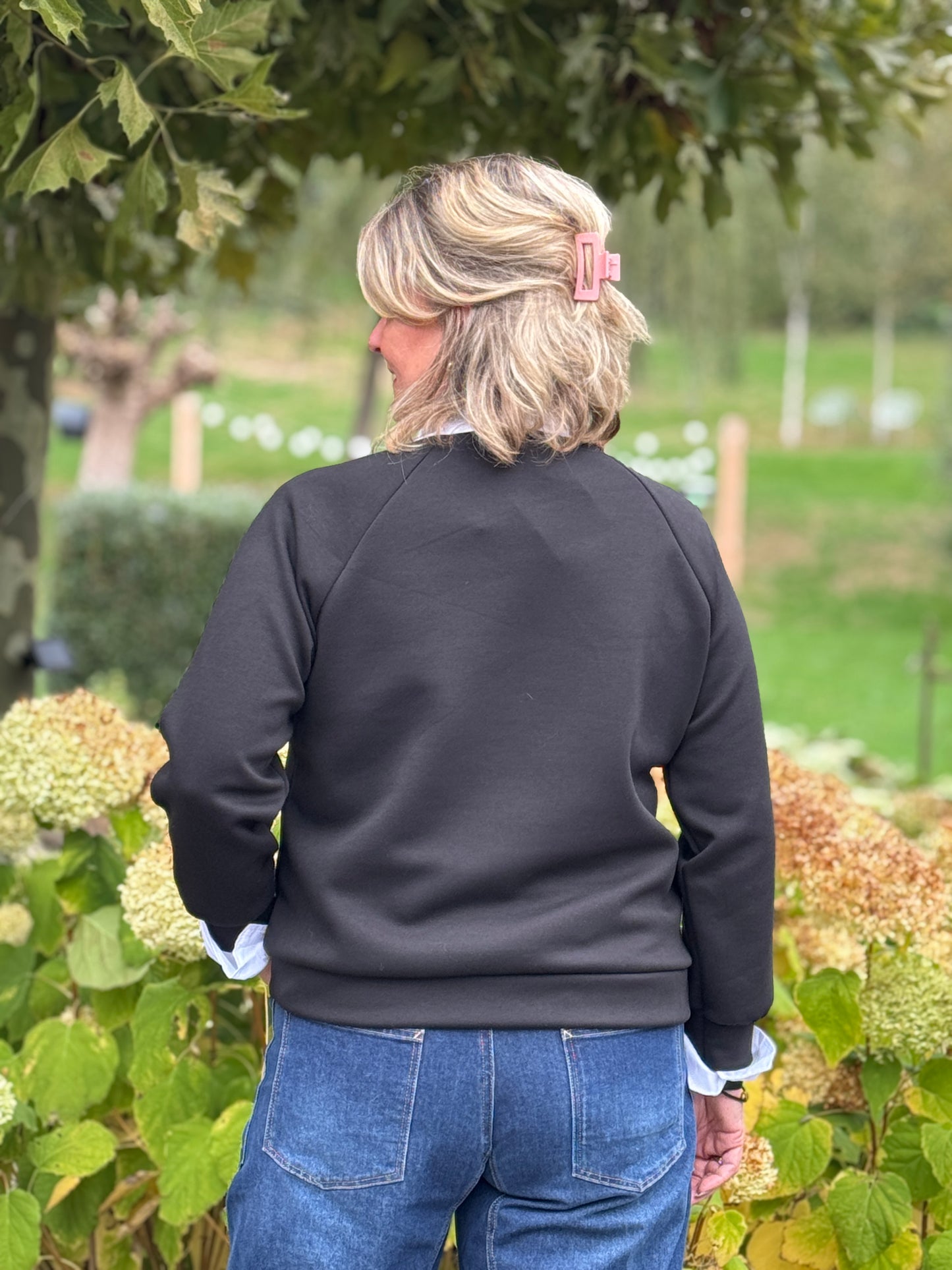 BASIC SWEATER - Zwart