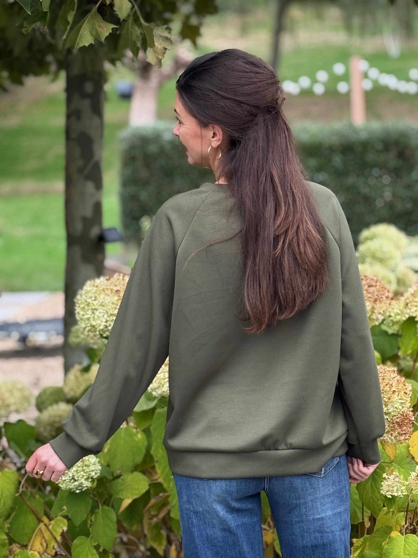 BASIC SWEATER - Groen