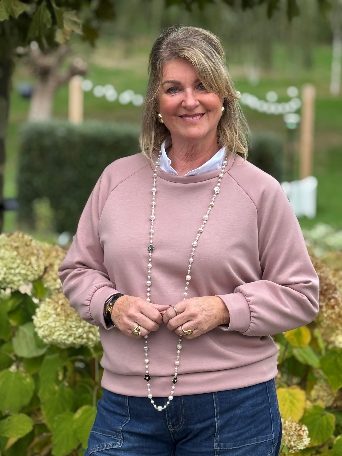 BASIC SWEATER - Roze