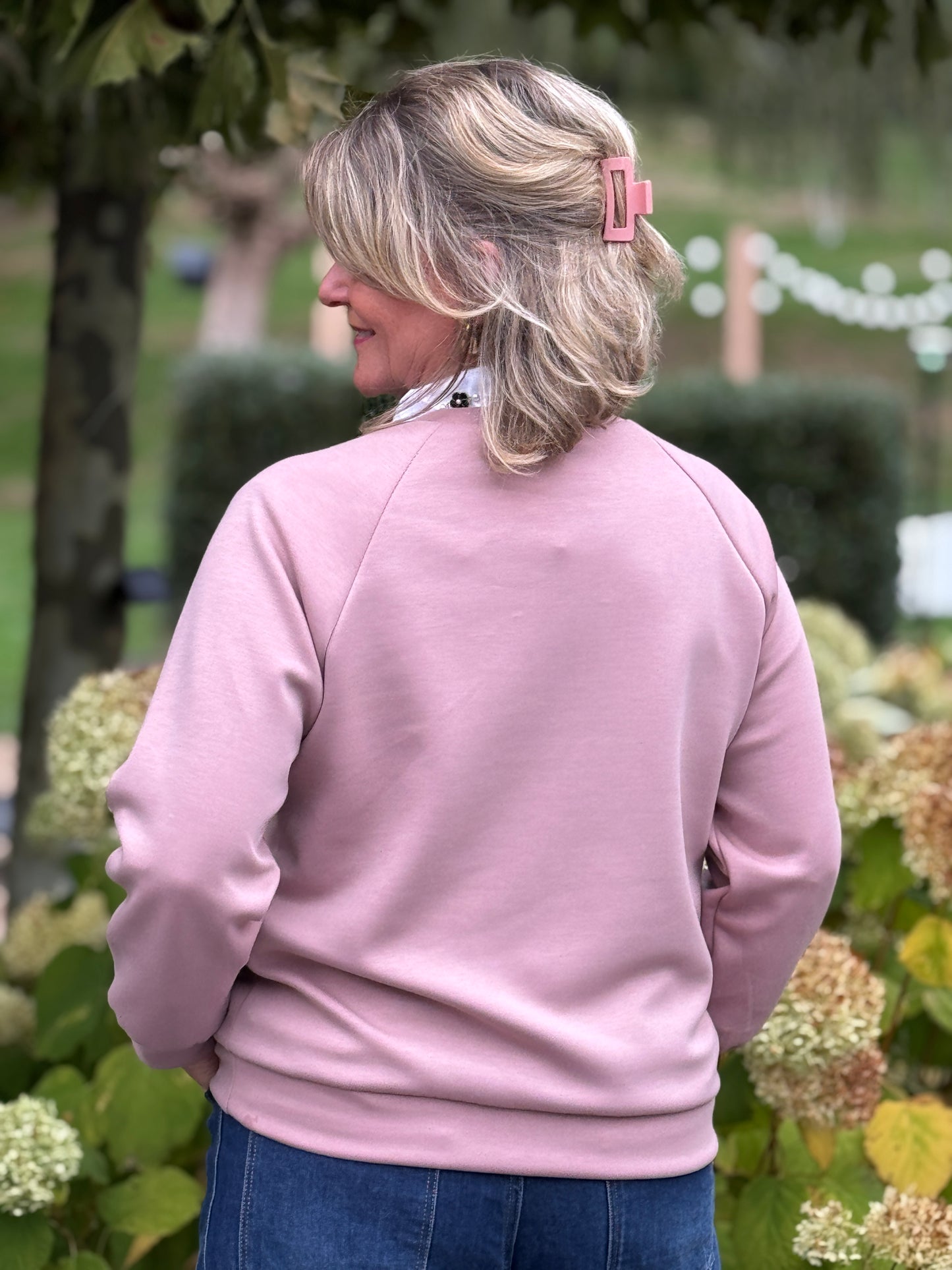 BASIC SWEATER - Roze