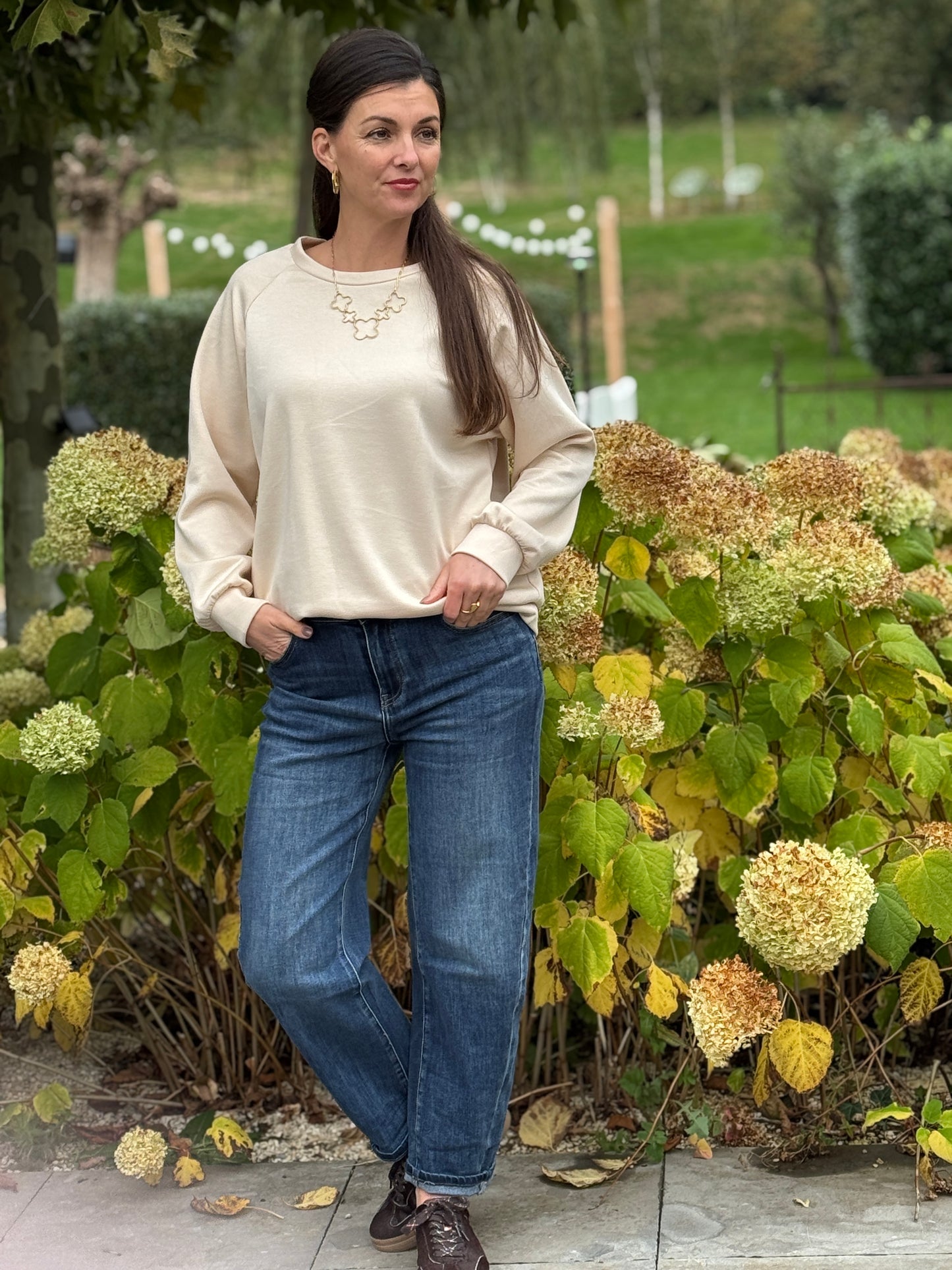 BASIC SWEATER - Beige