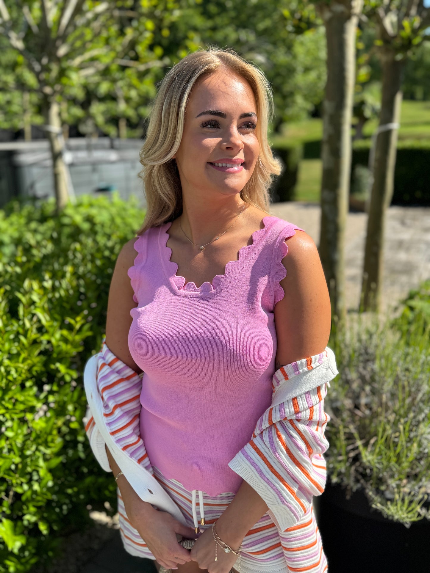Rib Top - Roze