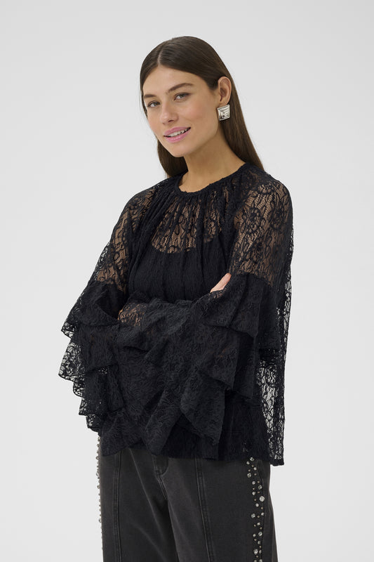 CLEMENCY BLOUSE - Zwart