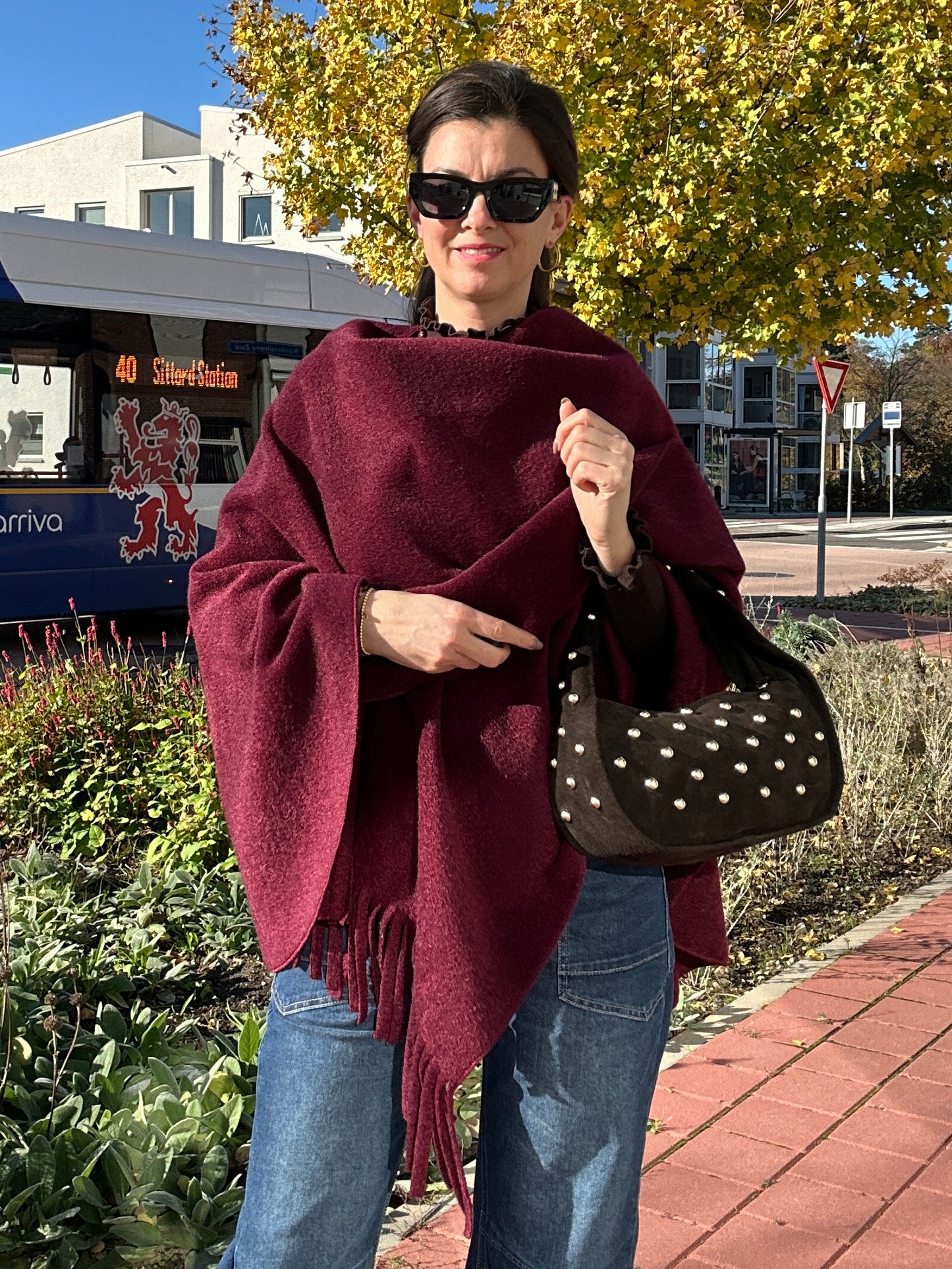 LOLA PONCHO - Bordeaux