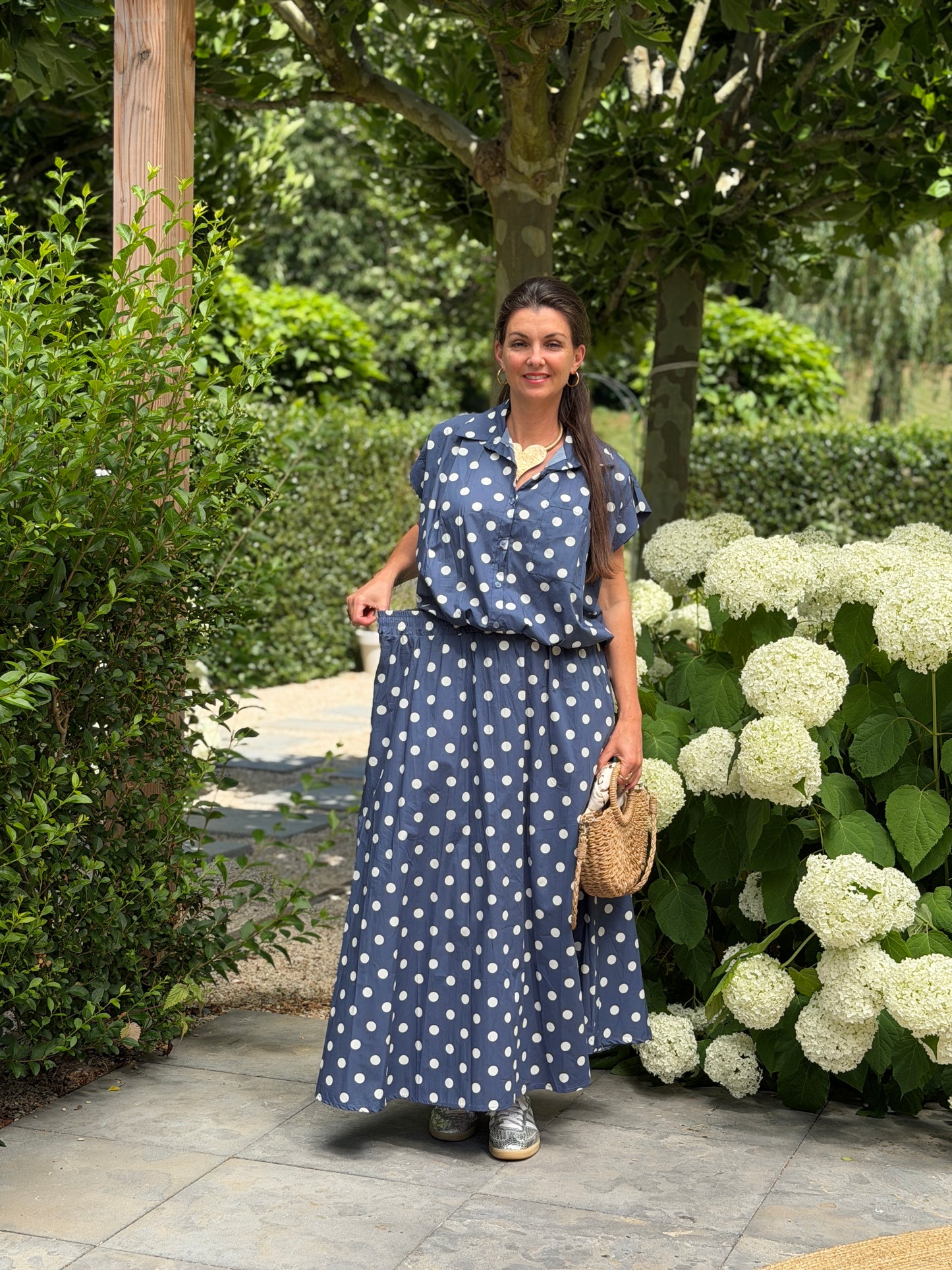 TWINSET POLKADOT - BLAUW