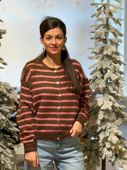 LILI STRIPE VEST - Roze