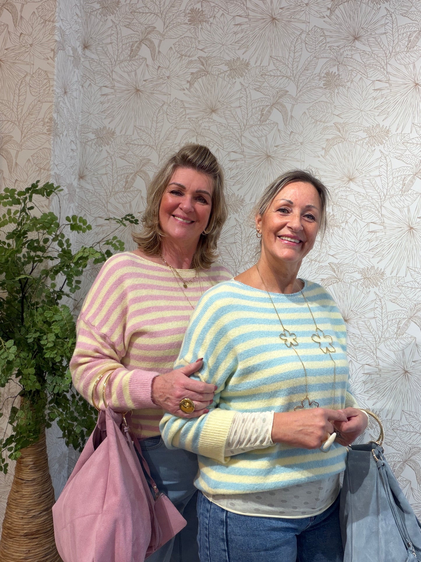 JADE Stripe Trui - Roze