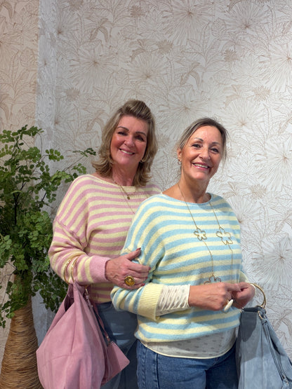 JADE Stripe Trui - Roze