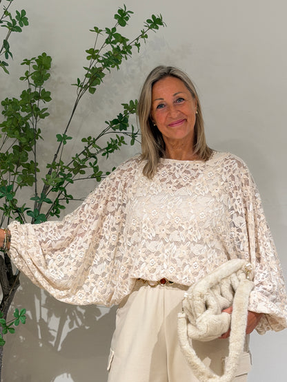 ITALY LACE SHIRT - ECRU
