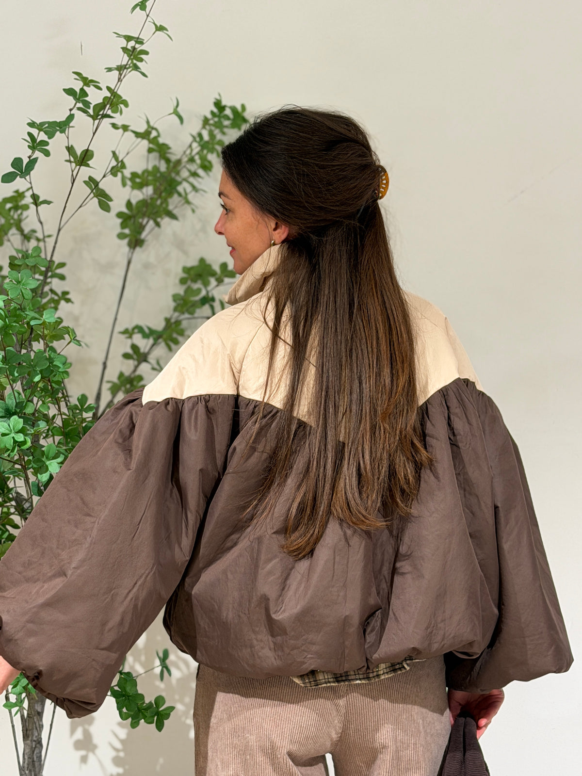 UNI PUFFER - BRUIN/ECRU