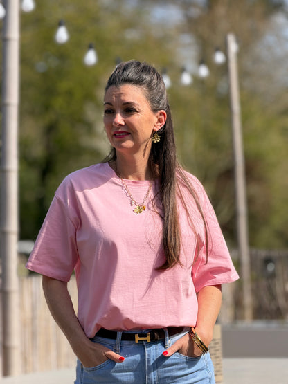 BASIC SHIRT - Roze