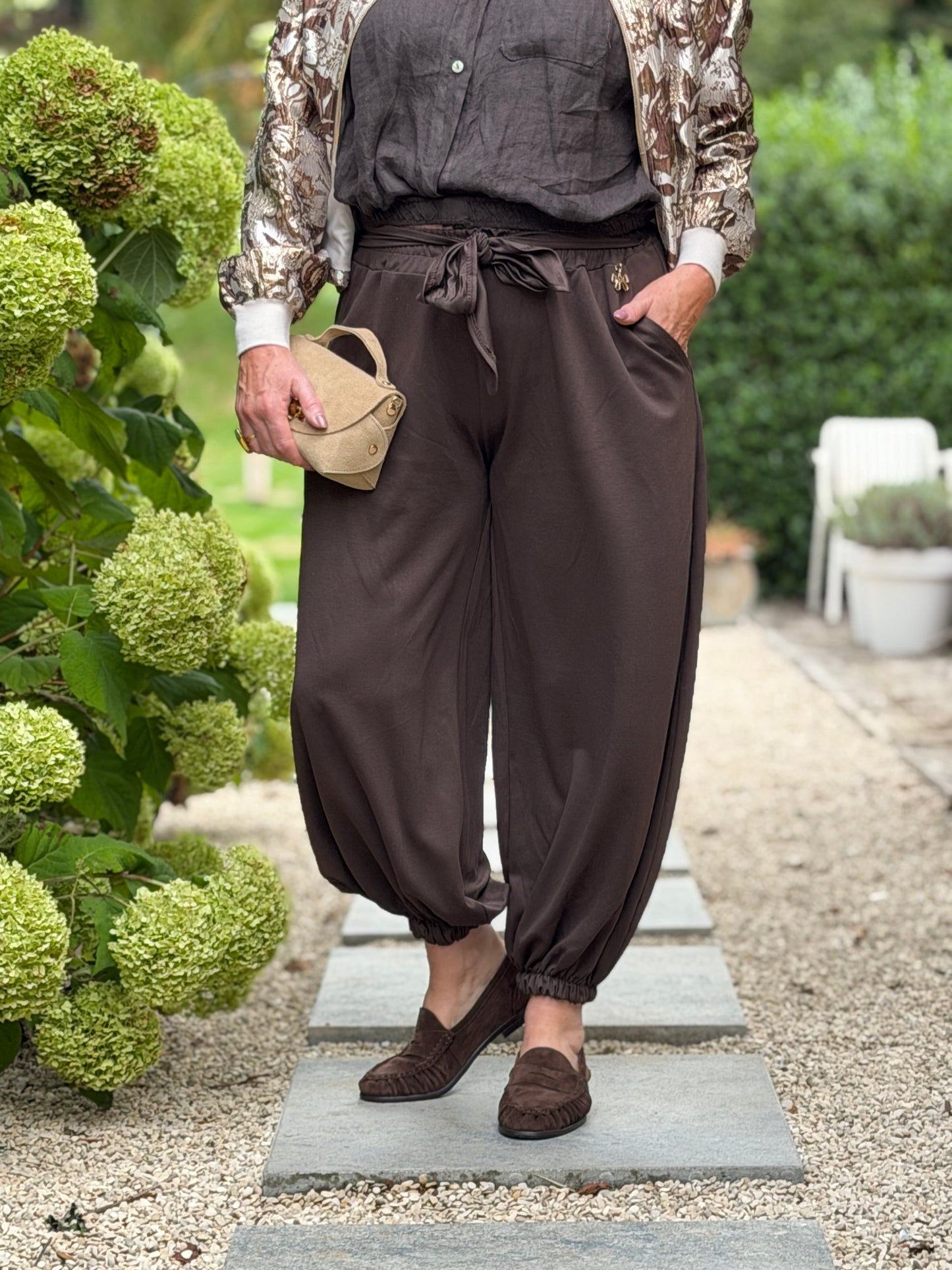 BROEK BALLOON - BRUIN