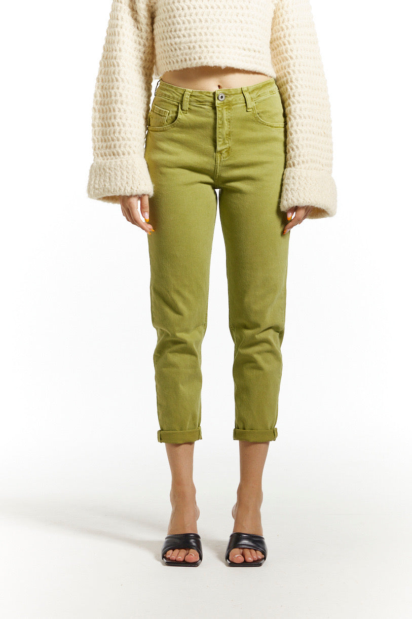 PANTALONI JEANS - Groen