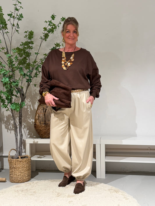 LEATHERLOOK  BALLOON - BEIGE