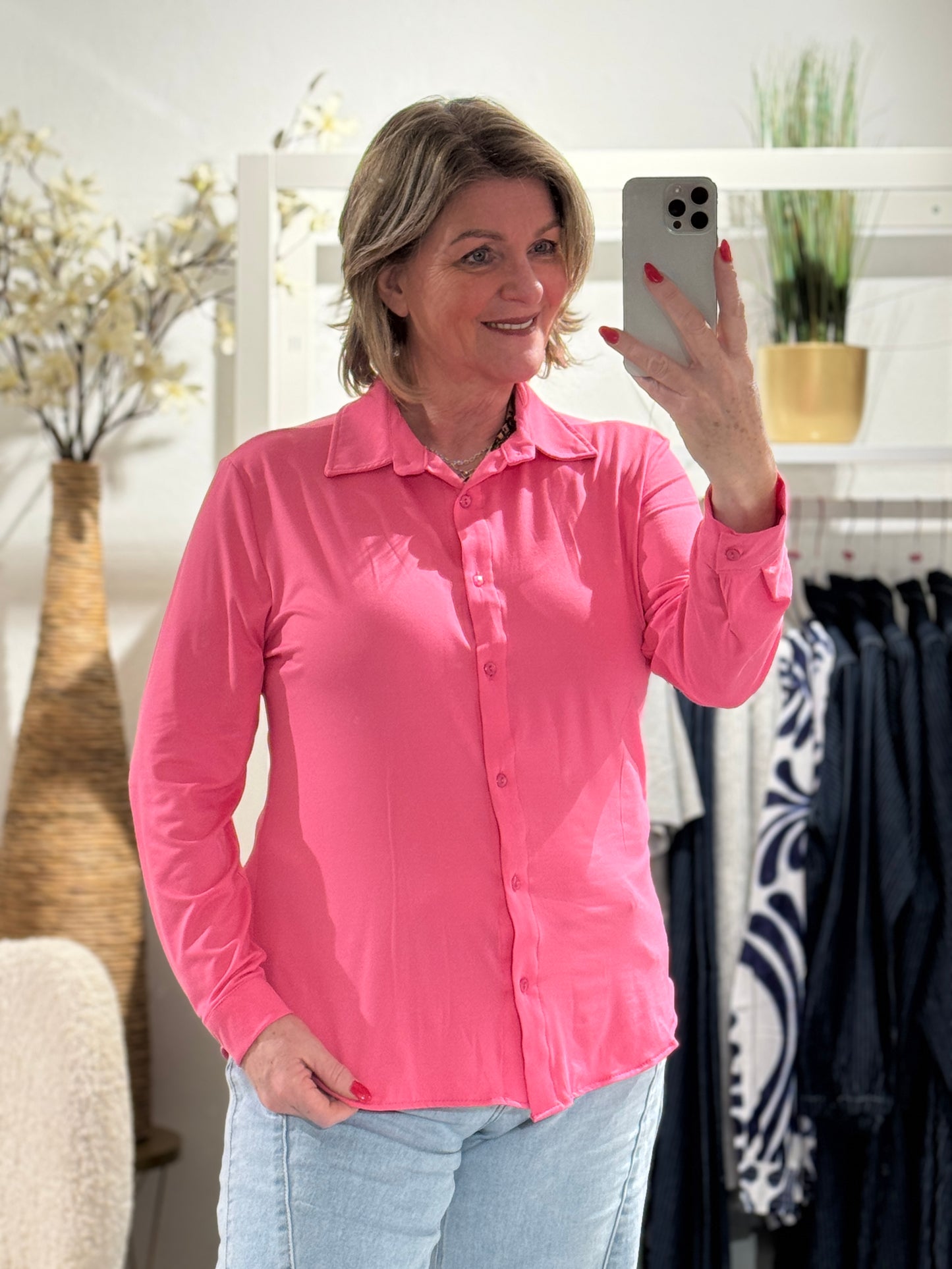 Flora Blouse - Fuchsia