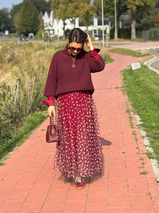 DOLCE DOTS Rok - Bordeaux