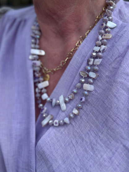 Stone Ketting - Paars