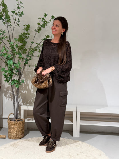 ITALY LACE SHIRT - BRUIN