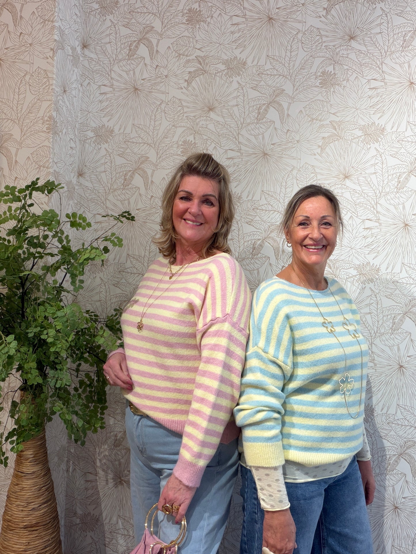 JADE Stripe Trui - Roze