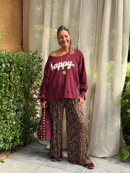 HAPPY SWEATER - BORDEAUX