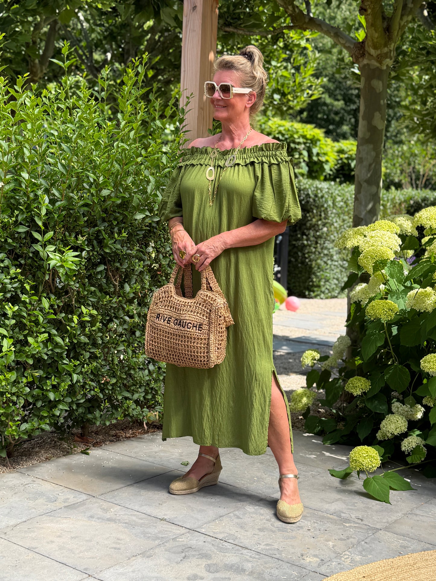 LANG SAND TROPEZ JURK - GROEN