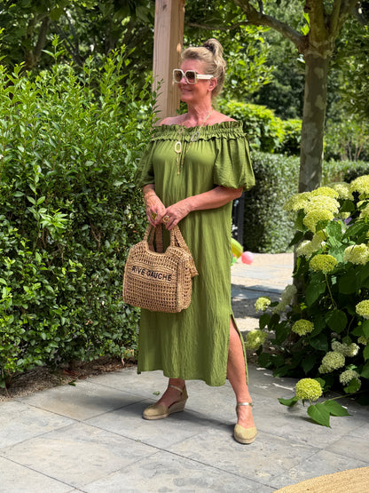 LANG SAND TROPEZ JURK - GROEN