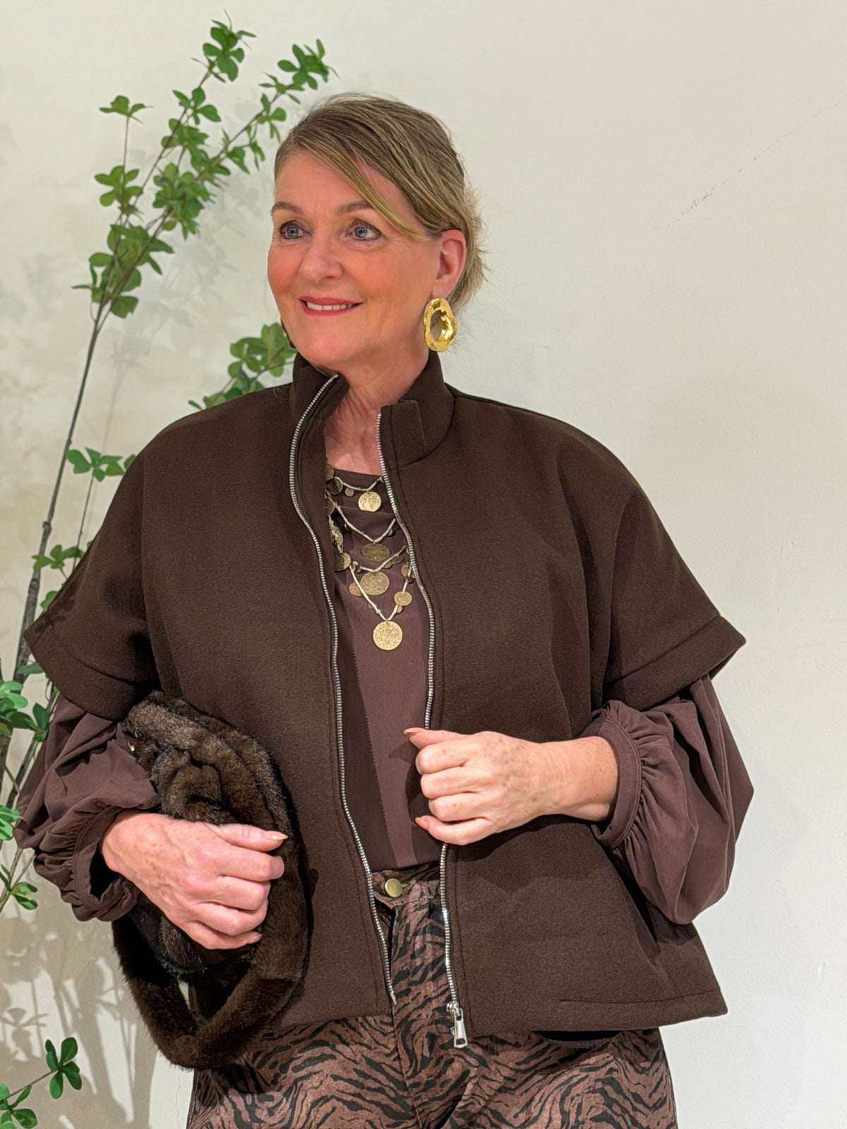 FAYE GILET - BRUIN