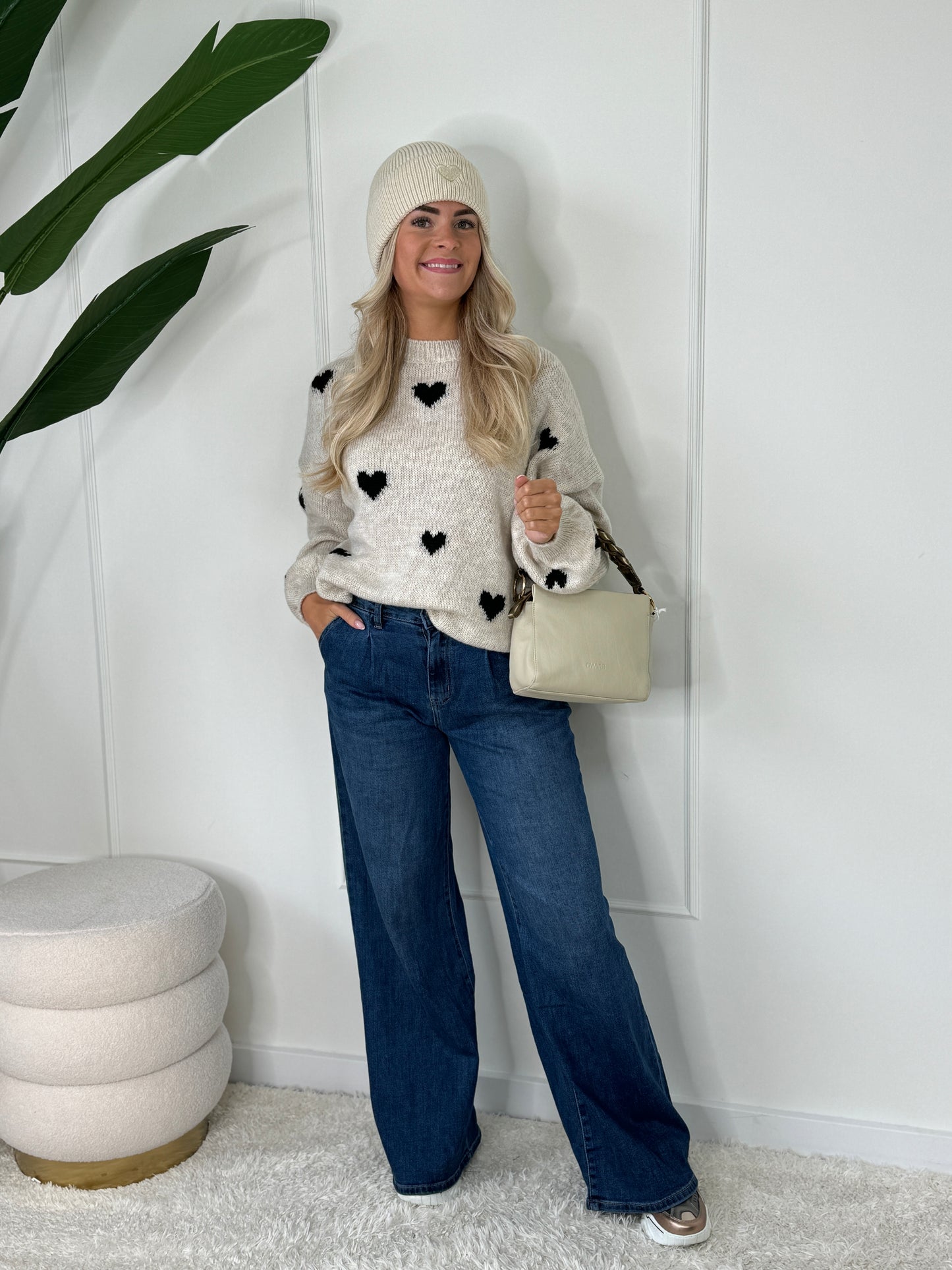 Jeans mit weitem Bein Sissy – Grau