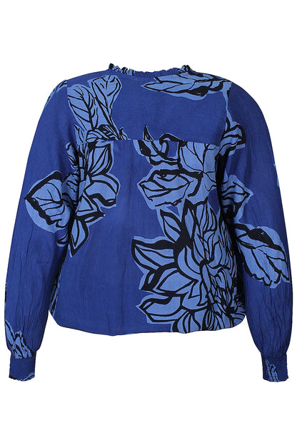 KESHA BLOUSE - BLAUW