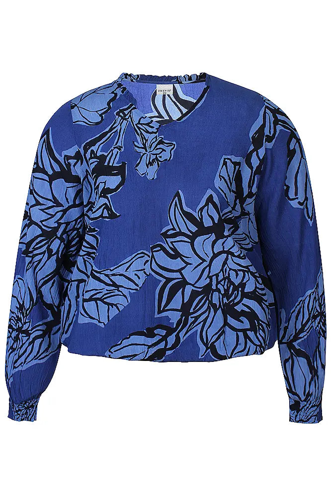KESHA BLOUSE - BLAUW