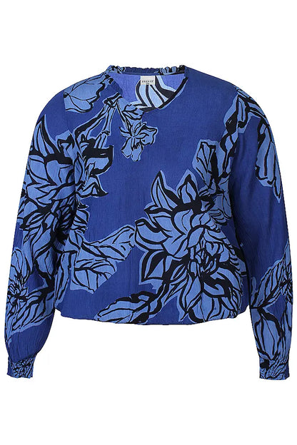 KESHA BLOUSE - BLAUW