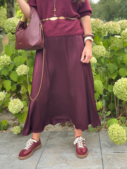 SATIN Rok - Bordeaux preorder