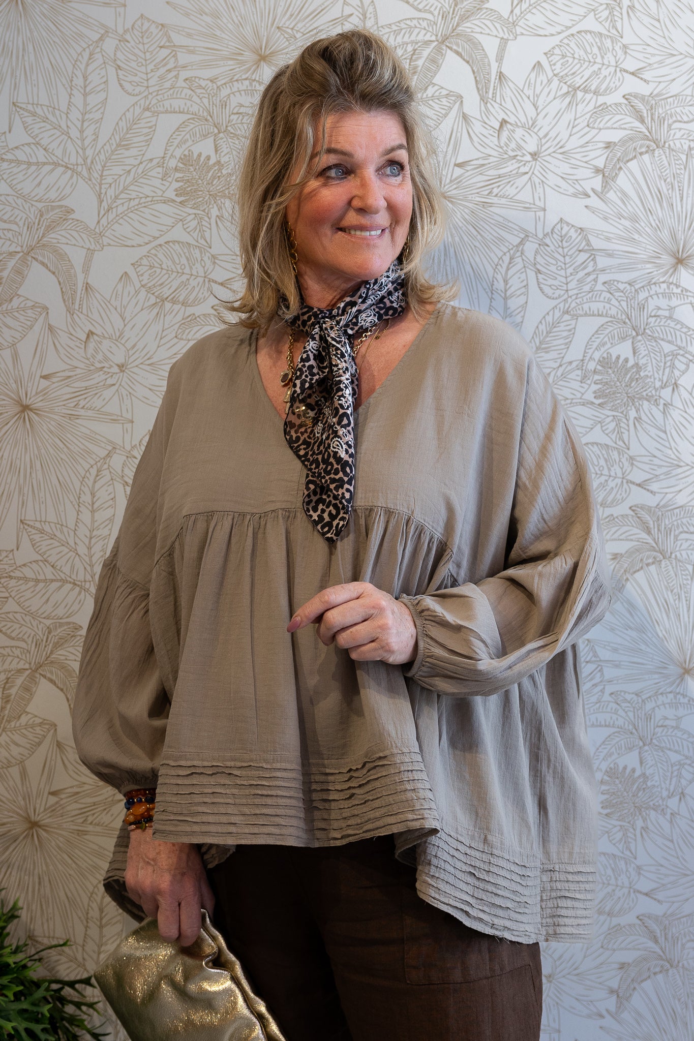SION BLOUSE - TAUPE